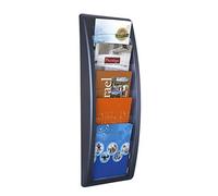 Paperflow A5 Brochure Holder Wall Mounted Black 4063.01 22.7 x 9.5 x 65 cm