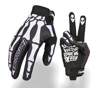 Fast passion Skeleton-Paw Motorcycle Gloves for Men&Women,Cycling Glove Breathable Dirtbike Glove for ATV MTB Motocross Racing (1Black/White, M)