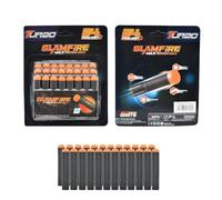 Fast Pioneer Soft Bullets 24 Pack, Slamfire Max Foam, Compatible with Toy Gun Blasters, Soft Eva Bullet Heads, Black