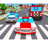 Fast Police Car, the Fire Truck and Racing Car