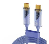 Fast Power Cord 100W PD Type-C Braided 1M Sync Cable, Blue