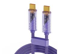 Fast Power Cord 100W PD Type-C Braided 1M Sync Cable, Purple
