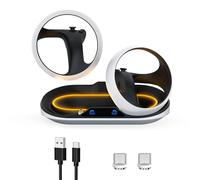 Fast PSVR2 Sense Controller Charging Station, Gozxaiv Charging Station for PSVR 2 Controllers with 2 Magnetic Type-C Connectors, Magnetic Charging Base with LED Indicator for PS VR2 Accessories