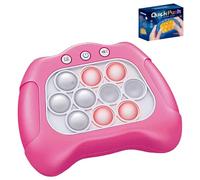 Fast Push Pop Game Sensory Fidget Toys, Quick Light Up Popping Game, Handheld Game Machine For Ages 4-8, Christmas Stocking Filler Gift for Kids Boys Girls 4 5 6 7 8 Years Old(No battery) (Pink)