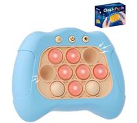 Fast Push Pop Game Sensory Fidget Toys, Quick Light Up Popping Game, Handheld Machine For Ages 4-8, Christmas Stocking Filler Gift for Kids Boys Girls 4 5 6 7 8 Years Old(No battery)(Light Blue)