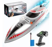 Fast RC Boat for Pool & Lake, 2.4G 30KM/H Electric Remote Control Speedboat Electric Boat for Adults, High Speed Racing Boats with Navigation Lights