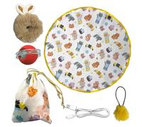 Fast Rolling Ball in Play Mat, Interactive Cat Toy, Chirping & Motion-Activated, Ghost in the Graveyard Exercise Toy, Hiding Cover for Indoor Cats, Perfect for Bored Kitten