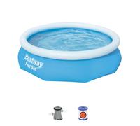 Fast Set Round Pool Bundle Swimming Pool Bestway Blue One Size