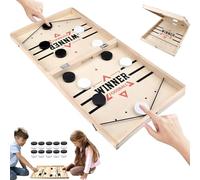 Fast Sling Puck Game, Board Game Toy, Wooden Slingshot Hockey Game Winner Board Game Toy Funny Paced Sling Puck Winner Board Table Game Parent-child Interactive Toy Party Game Gift