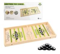 Fast Sling Puck Game,Wooden Table Hockey Board Game with Elastic Slingshot,Fun Family Party Game for Adults & Kids,Tabletop Winner Set,Interactive Parent-Child Desktop Sport for Family Game Night