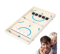 Fast Sling Puck Table Board Game - Wooden Footy Winner Game, Fast Paced Slingshot Toy | Durable Desktop Wooden Hockey Board For Family Gathering Kids Adults Party Entertainment Indoor Skill Match