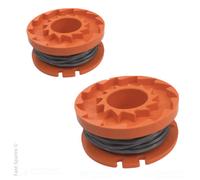 Fast Spares 2 X Spools & Line 2.5M To Fit Macallister Mgtp18Li 18V Battery Strimmer Trimmer