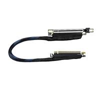 Fast Speed 64GT/s PCIe 5.0 GPU Extension Cable 270° Turn Braided Wiring Cord Bidirectional Bandwidth Left Exit Graphics Extension Cable