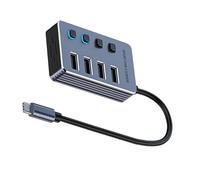Fast Speed USB3.0 Splitter 4/7/10 Port Adapter Durability Aluminum For Data And Charging Needs 5Gbps