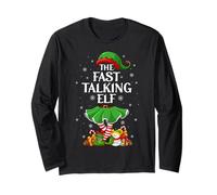 Fast Talking Elf Christmas Family Elf Squad Xmas Girls Women Long Sleeve T-Shirt