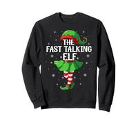 Fast Talking Elf Christmas Girls Women Elf Squad Xmas Family Sweatshirt