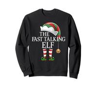 Fast Talking Elf Squad Christmas Matching Pajama Xmas Elf Sweatshirt
