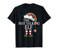 Fast Talking Elf Squad Christmas Matching Pajama Xmas Elf T-Shirt