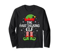 Fast Talking Elf Xmas Family Matching Elf Squad Christmas Long Sleeve T-Shirt