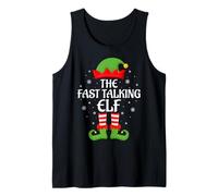 Fast Talking Elf Xmas Family Matching Elf Squad Christmas Tank Top