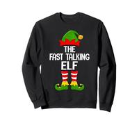 Fast Talking Elf Xmas Matching Family Elf Squad Christmas Sweatshirt