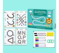 Fast-Track Young Minds Workbook, Reusable Workbook, Handwriting Practice, Workbook Handwriting Practice, Tracing Books for Little Curious Minds, Scribble Smart, Dry Erase (Level 1)