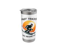 Fast Tracks No Regrets Downhill Skiing Stainless Steel Insulated Tumbler