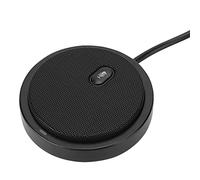Fast Transient Response 360° Omnidirectional Microphone USB Free Drive for Desktop Conference Computer Black, Original Sound Reproduction