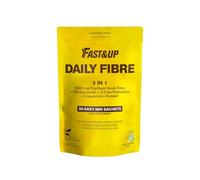 Fast&Up Daily Fibre 5 in1 - Psyllium Husk, Inulin, 2.5 bn Probiotics, Licorice & Fennel for Bowel Regularity & Digestion - Easy Mix Powder - 30 Stick Packs - Lemon & Lime Flavoured Drink