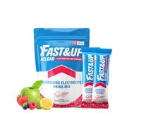 Fast&Up Reload Electrolyte Powder Drink Mix | 15 sachets | 5 Electrolytes & Vitamins for Instant Hydration & Energy |(Summer Fruits)