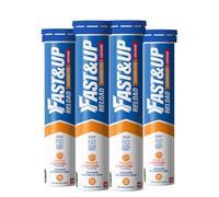 Fast&Up Reload - Energising Electrolyte Drink -Orange + Caffiene Flavour - 80 Effervescent Hydration Tablets - Added Vitamin C & B12 - Vegan