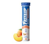 Fast&Up Reload - Peach Ice Tea Flavour - 20 Effervescent Tablets - Instant Electrolytes for Rapid Hydration & Energy - Added Vitamin C & B12 for Performance, Wellbeing, Travel & Recovery -Vegan