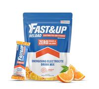 Fast&Up Reload Zero Electrolyte Powder Drink Mix, Zero Sugar & Calories, 15 Sachets, 5 Electrolytes Plus Vitamin C & B12 for Instant Hydration & Energy, Orange Flavour