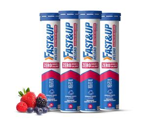 Fast&Up Reload Zero Electrolyte Tablets | Zero Sugar & Calories | Summer Fruits Flavour | 100 Effervescent Tablets with Vitamin C & B12 | Instant Hydration & Energy