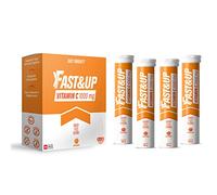 Fast&Up Vitamin C 1000 mg - High Strength - 80 Effervescent Tablets (4 x 20) - Helps Build Strong Immune System - One Daily - Orange Flavour