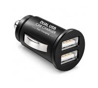 Fast USB Car Charger Dual Port Car Adapter 12V/24V Cigarette Lighter Socket Charging Plug Compatible with i-Phone, Samsung and Android phones