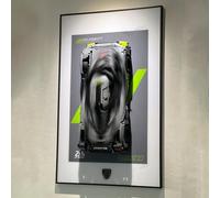 Fast wall mounting Display Frame for LEGO speed F1 10 in1 Car Model - Collector's Gift Racing Art Frame, Compatible with speed F1 Champions (Model Not Included) (42156 PEUG*EOT 9X8 24H)