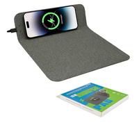 Fast Wireless Charging Mouse Pad 15W, Office Desk Pad with Ultra-Smooth Surface Non-Slip Rubber Base, Waterproof Mousepad for Computers/Office/Work/Home/Pad for iPhone Samsung (Light-Gray)