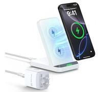 Fast Wireless Charging Station for Google Pixel 9/9 Pro/9 Pro XL/Fold/8 Pro/8a/8/7a/7 Pro, Android Phone Wireless Charger Stand Desk with QC3.0 Adapter for Samsung Galaxy S25/S24/S23 Ultra, iPhone 16