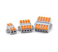 Fast Wiring Connectors With Fix Hole Compact Butt Electrical Cable Push-in Conductors Connector Lever Terminal Block IDGTTLDF(226F-2,25PCS)