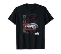 Fast X Race Street Silver Sports Car Tech Schematic Poster T-Shirt