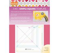 fast2cut 3-in-1 Simple Square Template: Easily cut 3 1⁄2 ", 4 1⁄2 " & 5 1⁄2 " squares