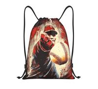Fastball Ball Pitcher Men Women Pe Bag Waterproof String Backpack Lightweight Drawstring Bag For Holidays Beach Swim
