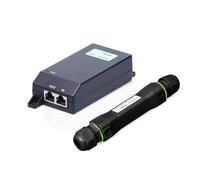 FASTCABLING Outdoor Gigabit Ethernet Extender, 450ft/140M, 10/100/1000Mbps, IP67 Waterproof, UV Resistant, Direct-Burial, Data Extension Only, Power Injector Included