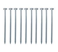 FastCap PowerHead Wood Screws with Flat Head - Self-Tapping Point - 2.5", T20 Torx Drive, Zinc Finish, 150-Pack - 99946