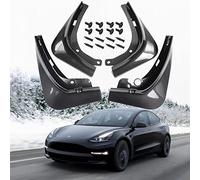 FASTCHE Mud Flaps for Tesla Model 3 2021 2022 Splash Guards Front Rear Fender Protection Mudflaps No Need to Drill Holes (Set of 4, ABS Carbon Fiber)
