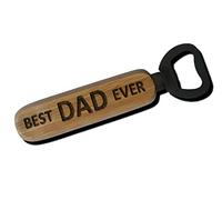 FastCraft Bottle Opener Best Dad Ever Beer Fathers Day Engraved Wooden Novelty Wood Kitchen Greatest Gift Present
