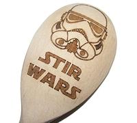 FastCraft Stars Wars Inspired Wooden Baking Spoon Wood Kitchen Cooking Birthday Present Fan Gift Darth Vader STORMTROPPER Jedi Republic Laser Engraved (STORMTROPPER)