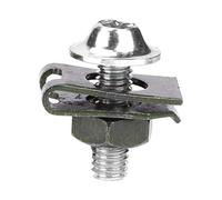 Fastener Clip Nut, 10Pcs M5 Aluminum Motorcycle Fairing Kit Screw Spire Speed Fastener Clip Nut(Silver)