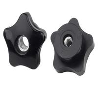 Fastener Tools Star Knob Grip, 5/10Pcs M6 M8 M10 M12 M14 M16 Hex Shaped Plastic Head Clamping Nuts Knob Female Thread Hand Knobs Handle(M6 39(10Pcs))